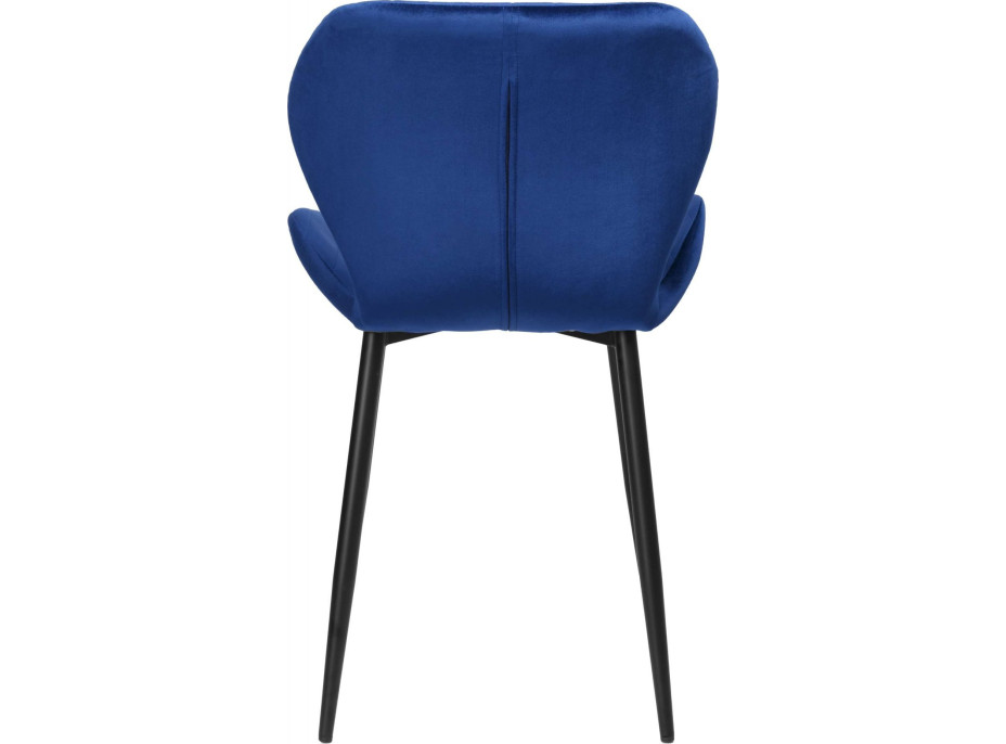 Modrá designová židle Velvet DALLAS