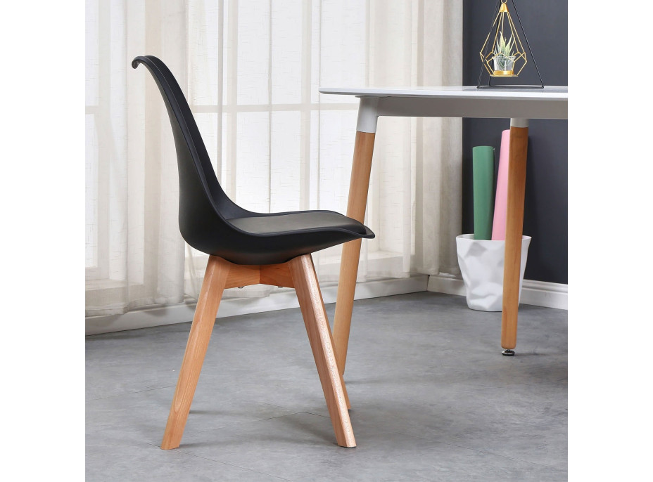Černá židle ve skandinávském stylu K-NANTES BLACK DSW