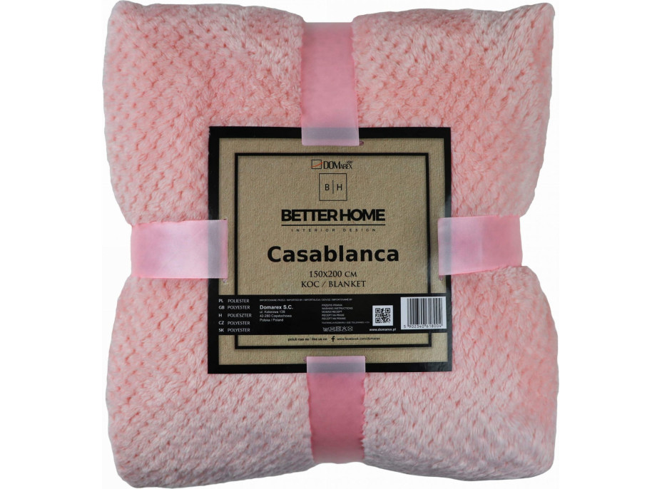Deka přehoz CASABLANCA 150x200 cm - růžová