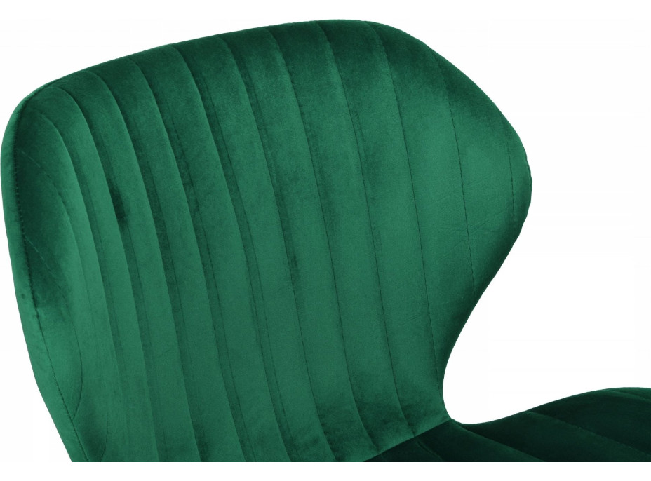 Zelená designová židle Velvet DALLAS
