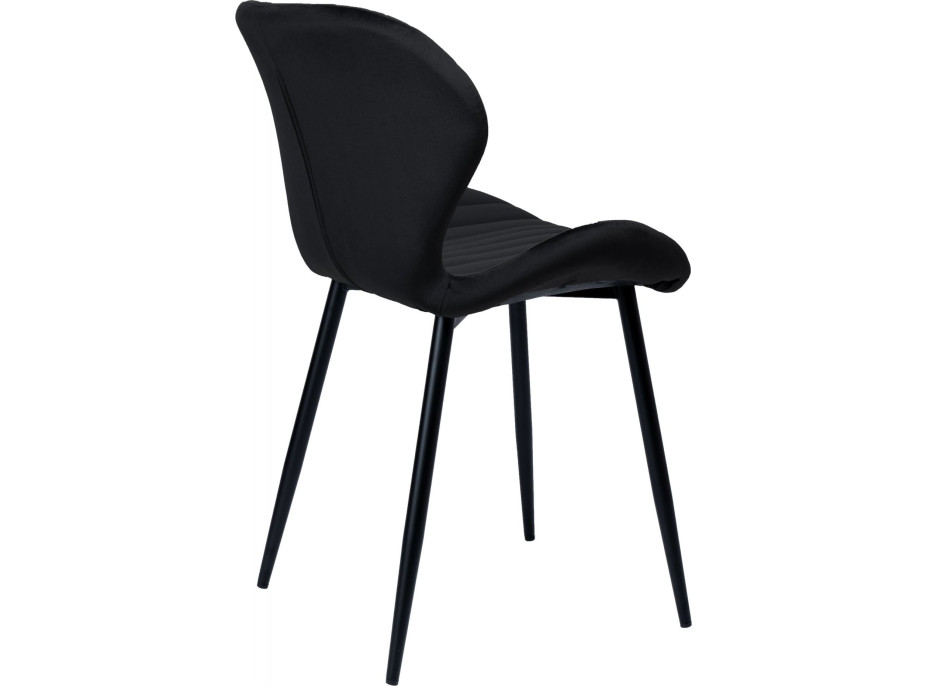 Černá designová židle Velvet DALLAS