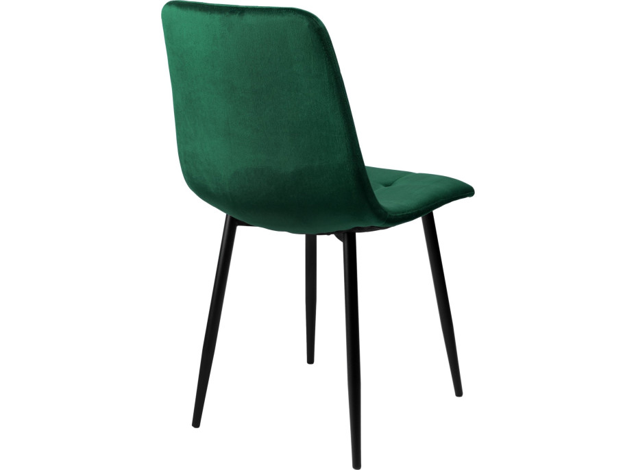 Tmavě zelená čalouněná židle DENVER