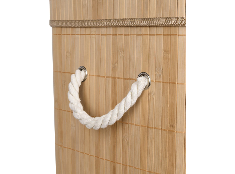 Dvoukomorový bambusový koš na prádlo Soren - přírodní