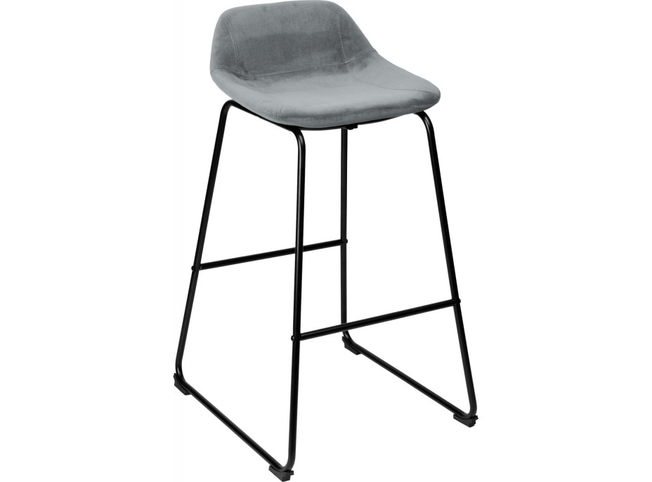 Šedá loftová barová židle SLIGO - 2 kusy