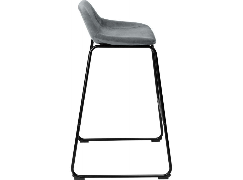 Šedá loftová barová židle SLIGO - 2 kusy