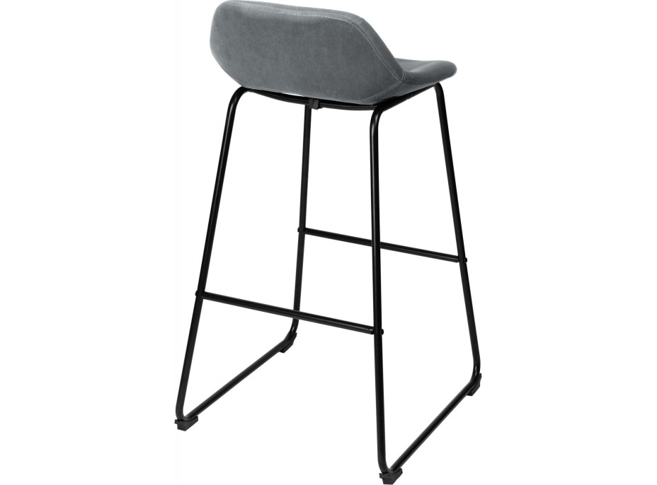 Šedá loftová barová židle SLIGO - 2 kusy