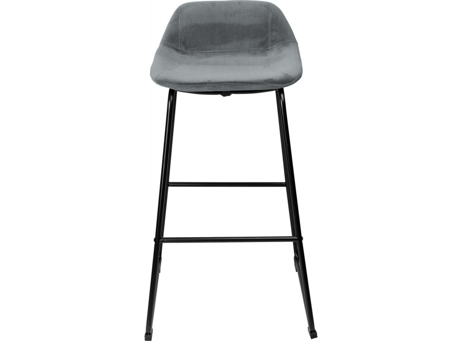 Šedá loftová barová židle SLIGO - 2 kusy