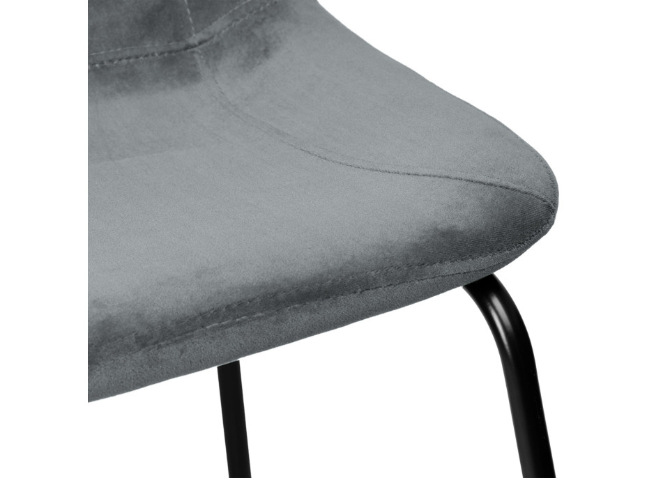 Šedá loftová barová židle SLIGO - 2 kusy