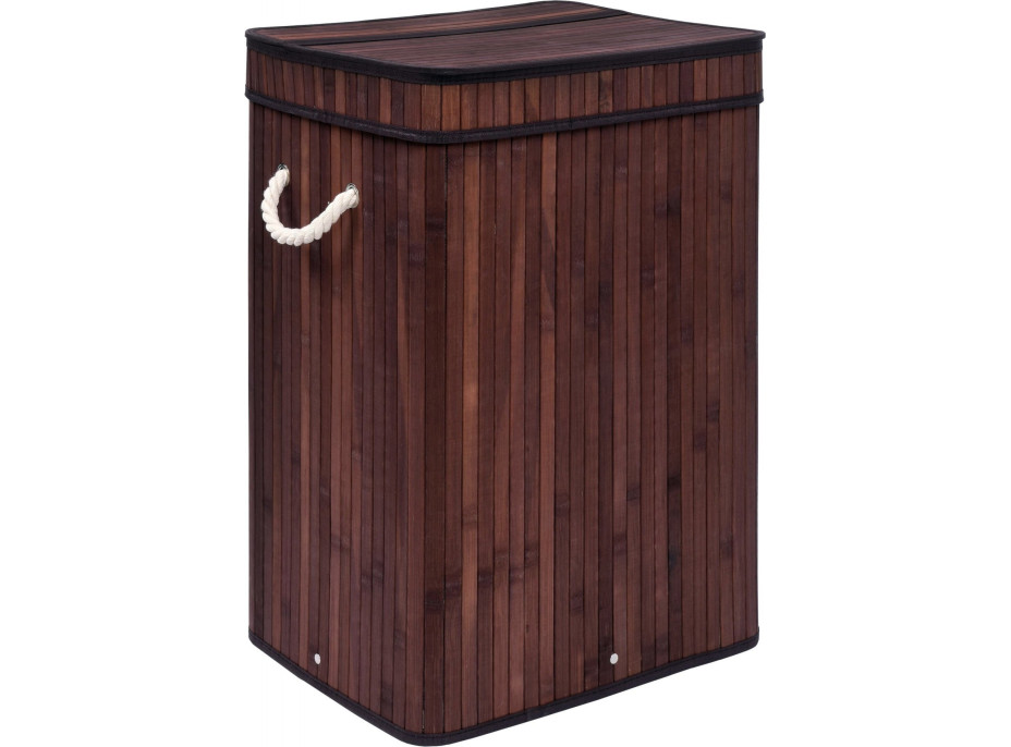 Bambusový koš na prádlo Soren 80 l wenge