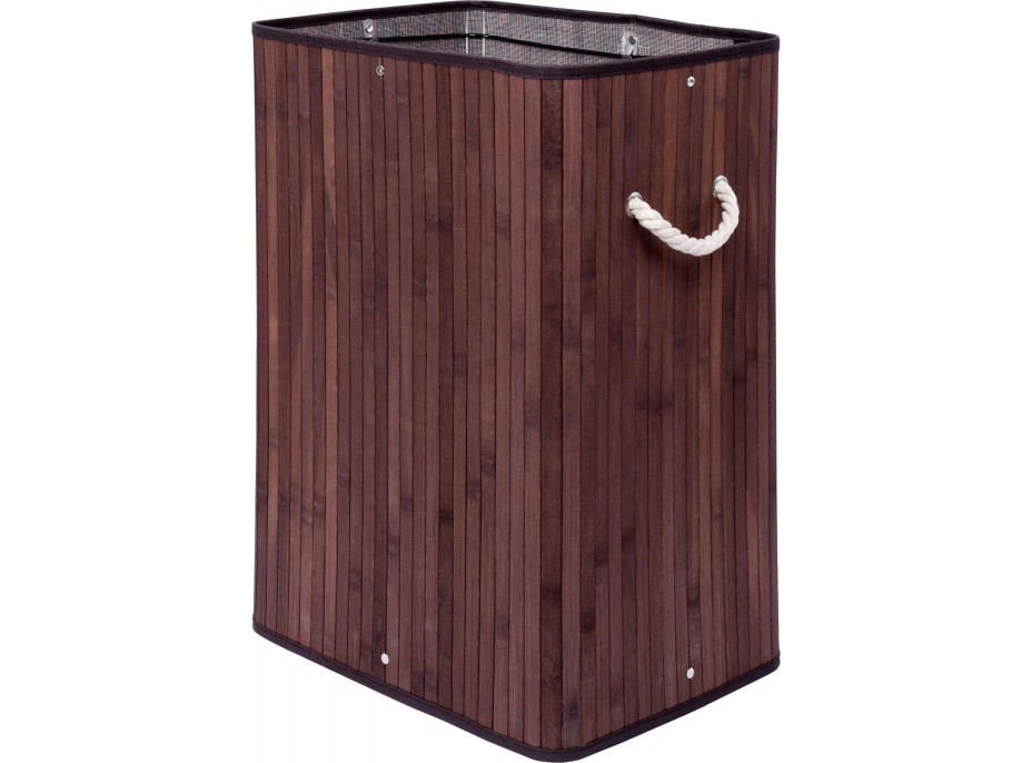 Bambusový koš na prádlo Soren 80 l wenge