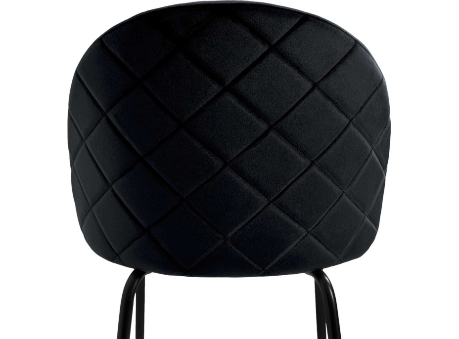 Černá sametová židle FARGO