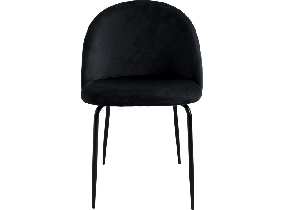 Černá sametová židle FARGO
