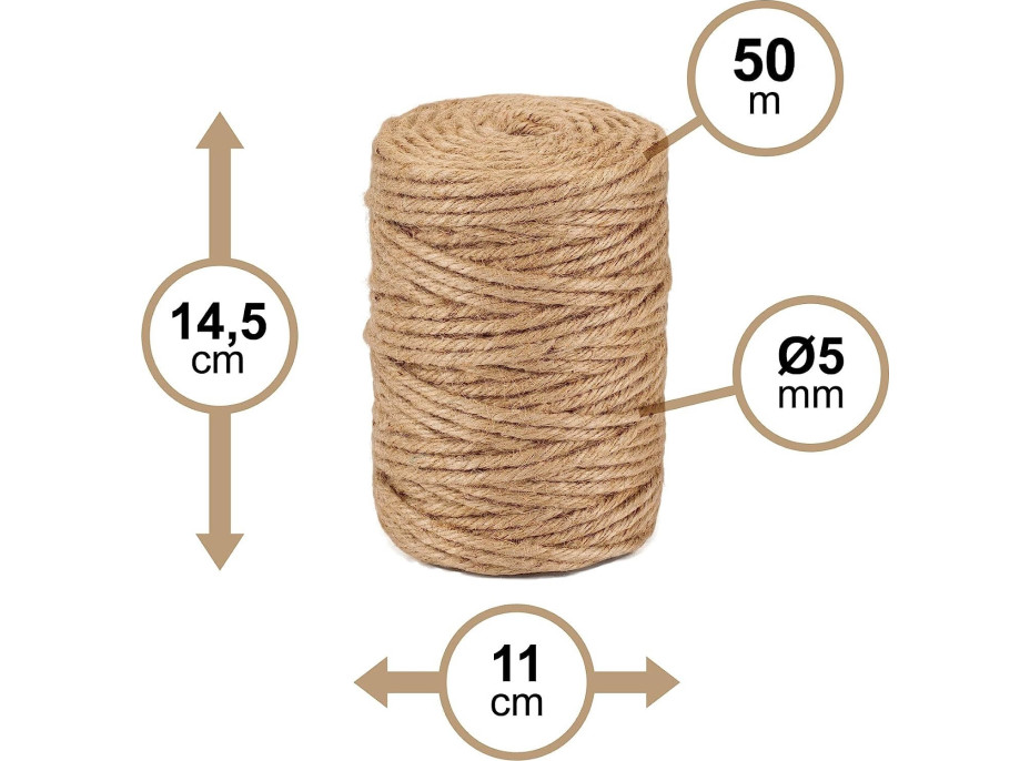 Jutová šňůra MINOS 5 mm / 50 m
