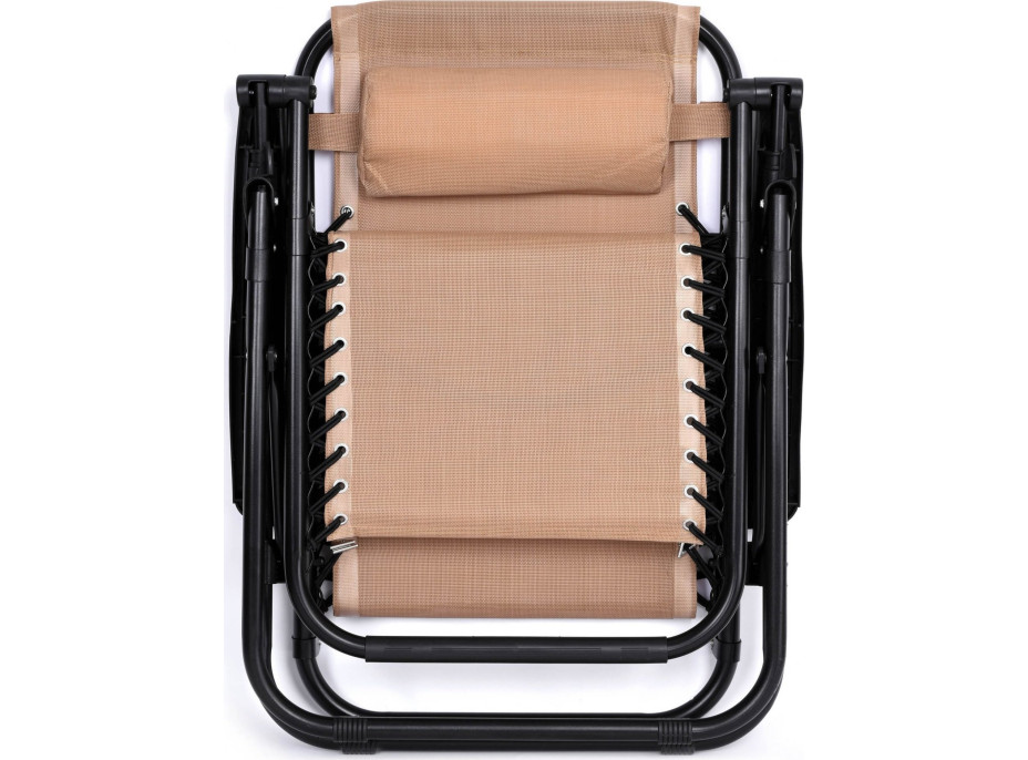 Béžové zahradní polohovací lehátko Orion