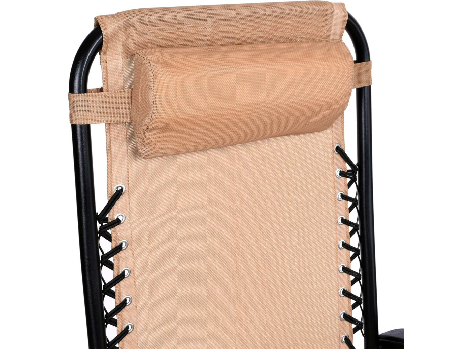 Béžové zahradní polohovací lehátko Orion