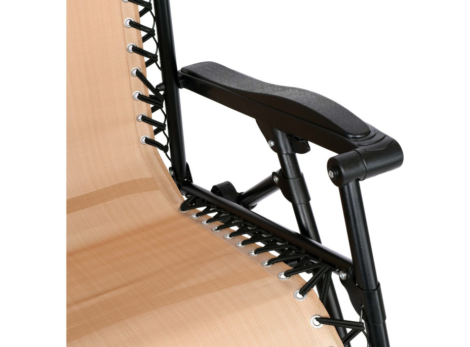 Béžové zahradní polohovací lehátko Orion