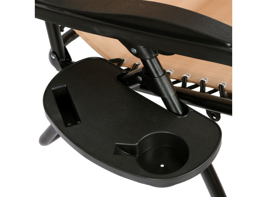 Béžové zahradní polohovací lehátko Orion