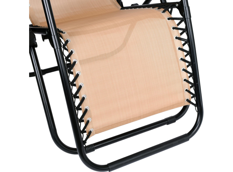 Béžové zahradní polohovací lehátko Orion