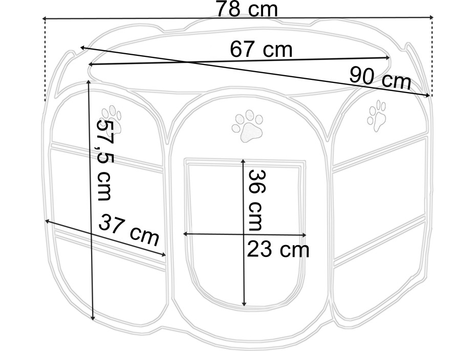 Skládací ohrádka pro domácí mazlíčky SKIPER XL