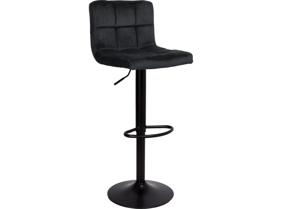 Černá barová židle ARAKO BLACK VELVET