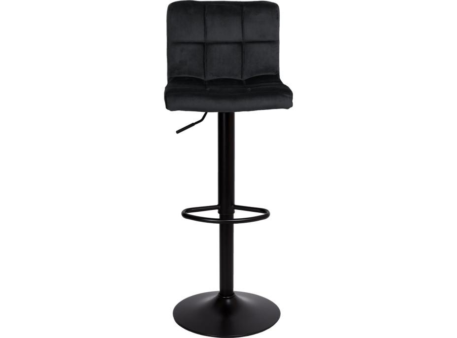 Černá barová židle ARAKO BLACK VELVET