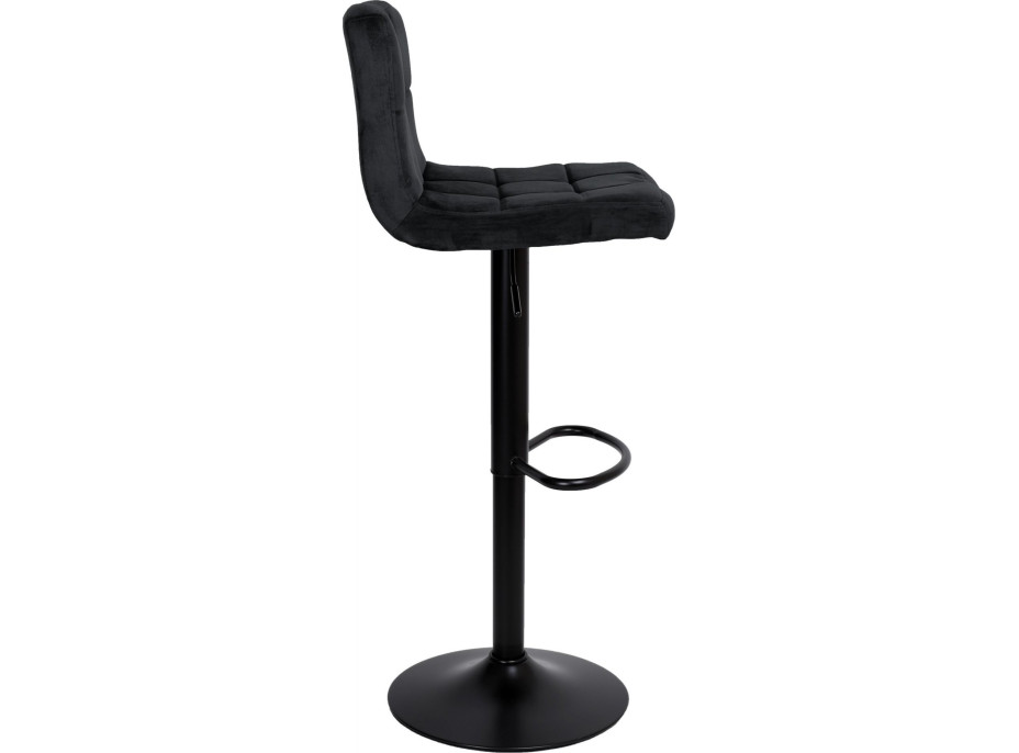 Černá barová židle ARAKO BLACK VELVET