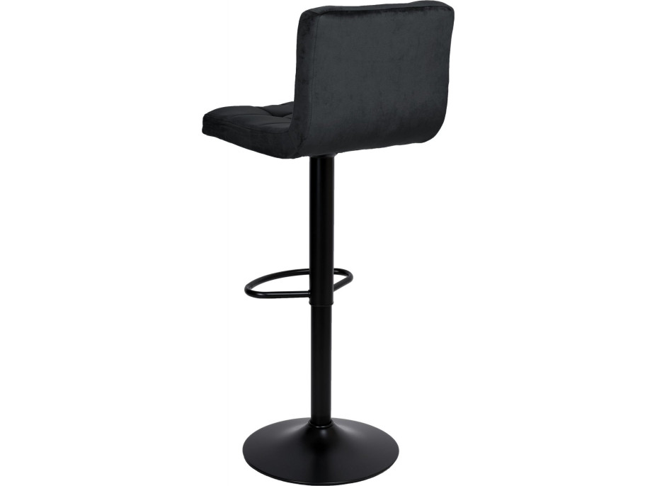 Černá barová židle ARAKO BLACK VELVET