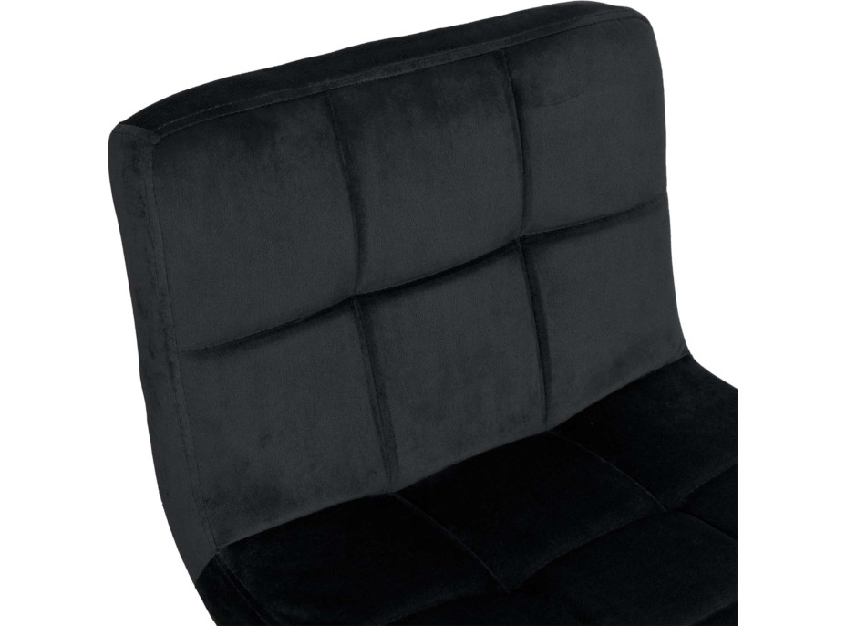 Černá barová židle ARAKO BLACK VELVET
