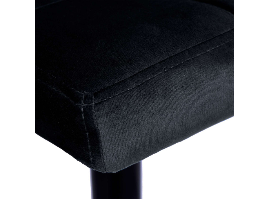 Černá barová židle ARAKO BLACK VELVET