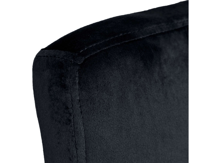Černá barová židle ARAKO BLACK VELVET