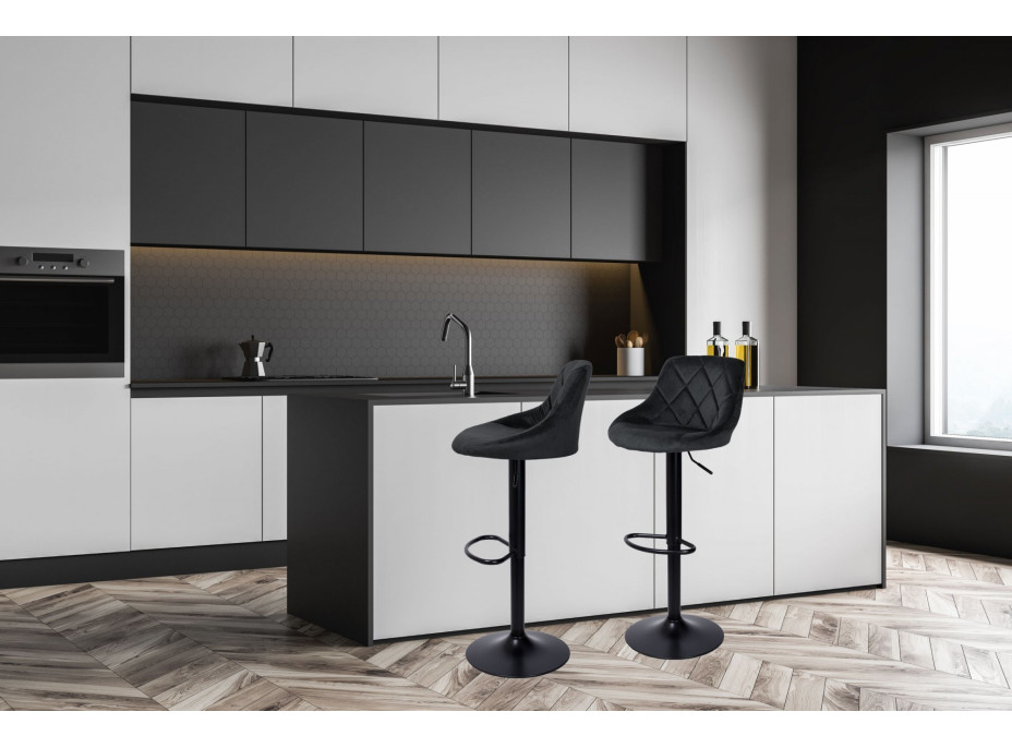 Černá barová židle CYDRO BLACK