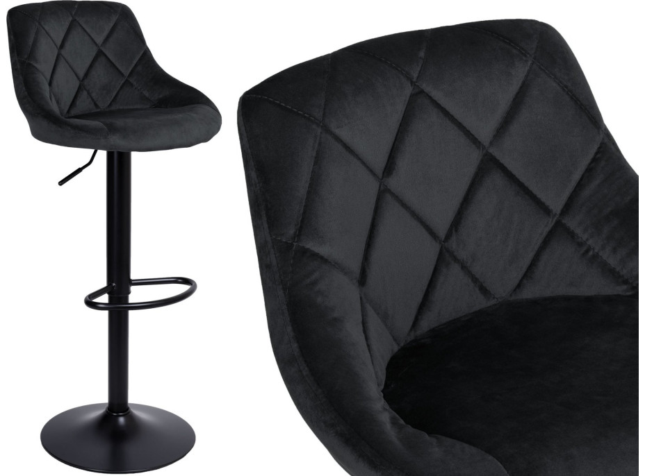 Černá barová židle CYDRO BLACK