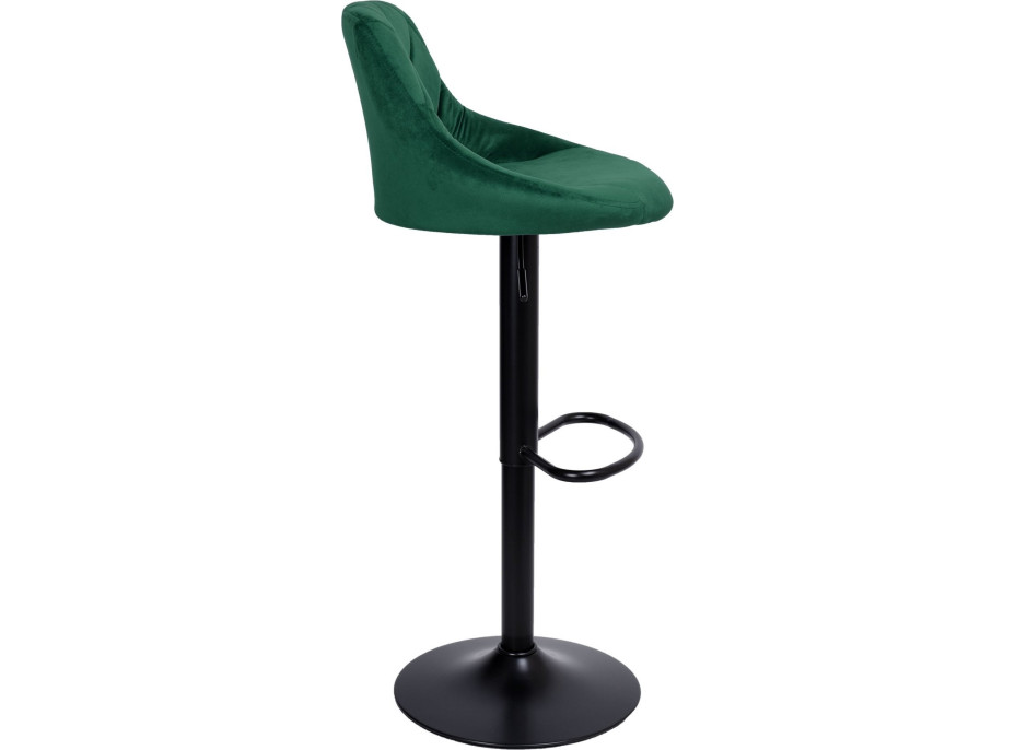 Tmavě zelená barová židle CYDRO BLACK
