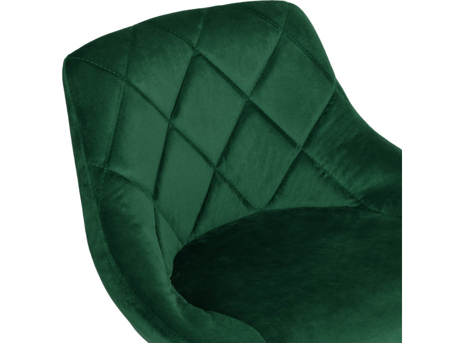 Tmavě zelená barová židle CYDRO BLACK