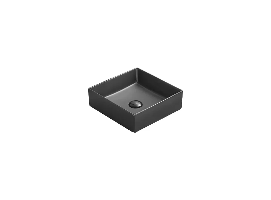 Keramické umyvadlo MEXEN GOYA 35x35 cm - černé matné, 22183585