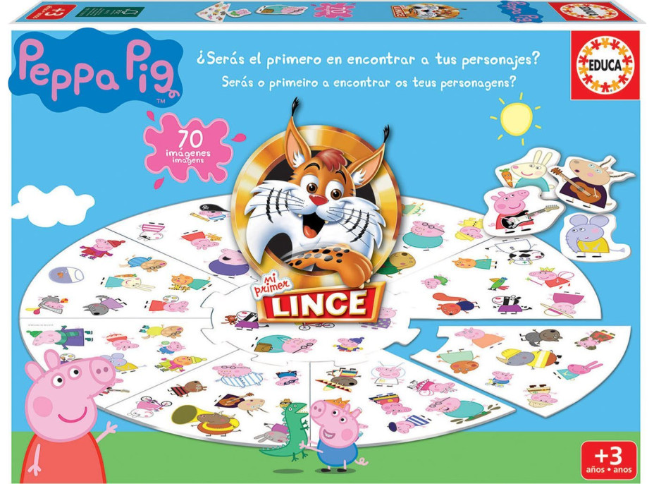 EDUCA Hra Lynx - Prasátko Peppa 70 obrázků