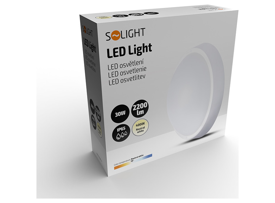 LED venkovní osvětlení, 30W, 2200lm, 4000K, IP65, 32cm