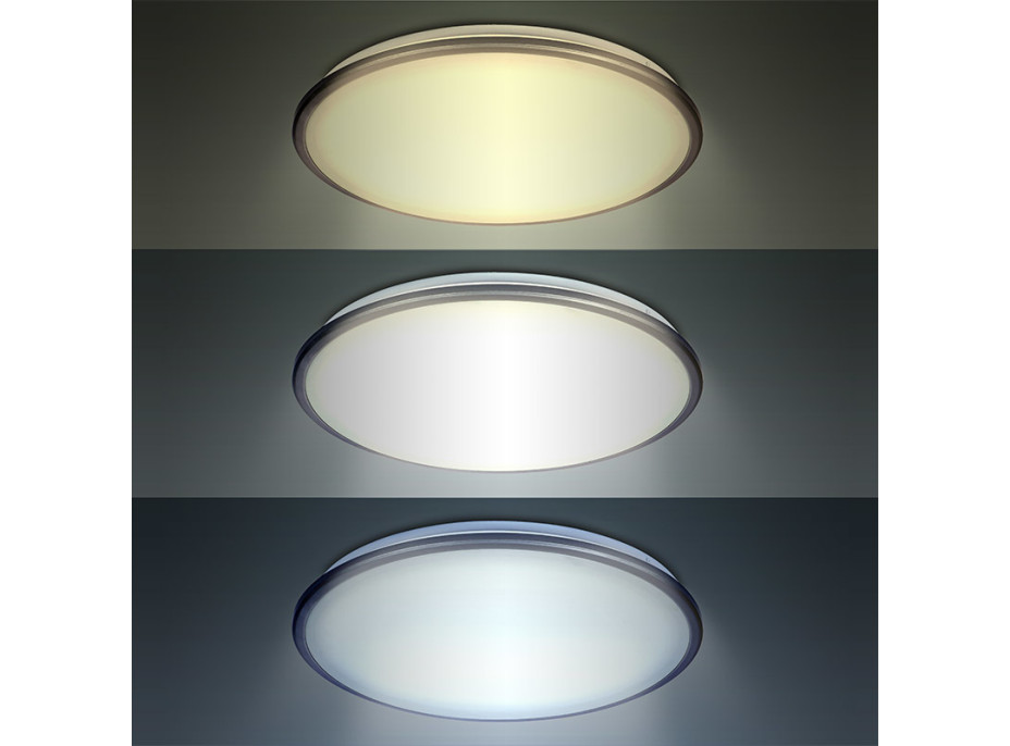 LED stropní světlo Silver, kulaté, 24W, 1800lm