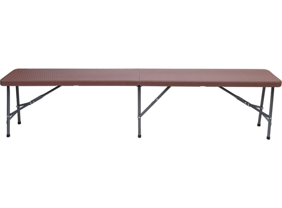 Hnědá skládací lavice RATTAN