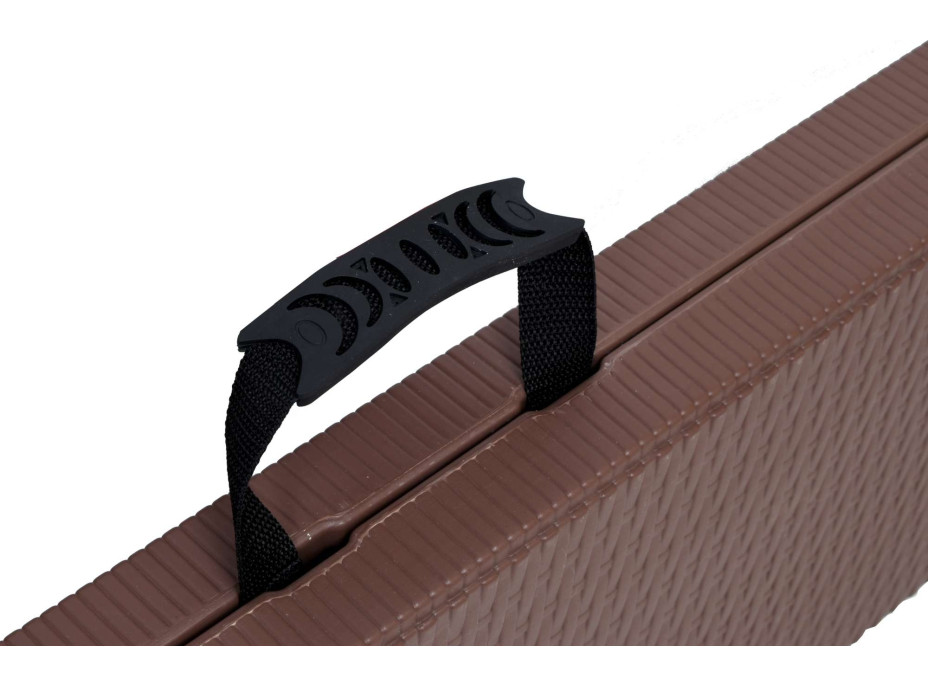 Hnědá skládací lavice RATTAN