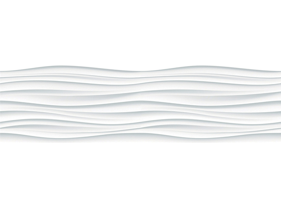 Moderní samolepící bordura - Bílá abstrakce - 14x500 cm