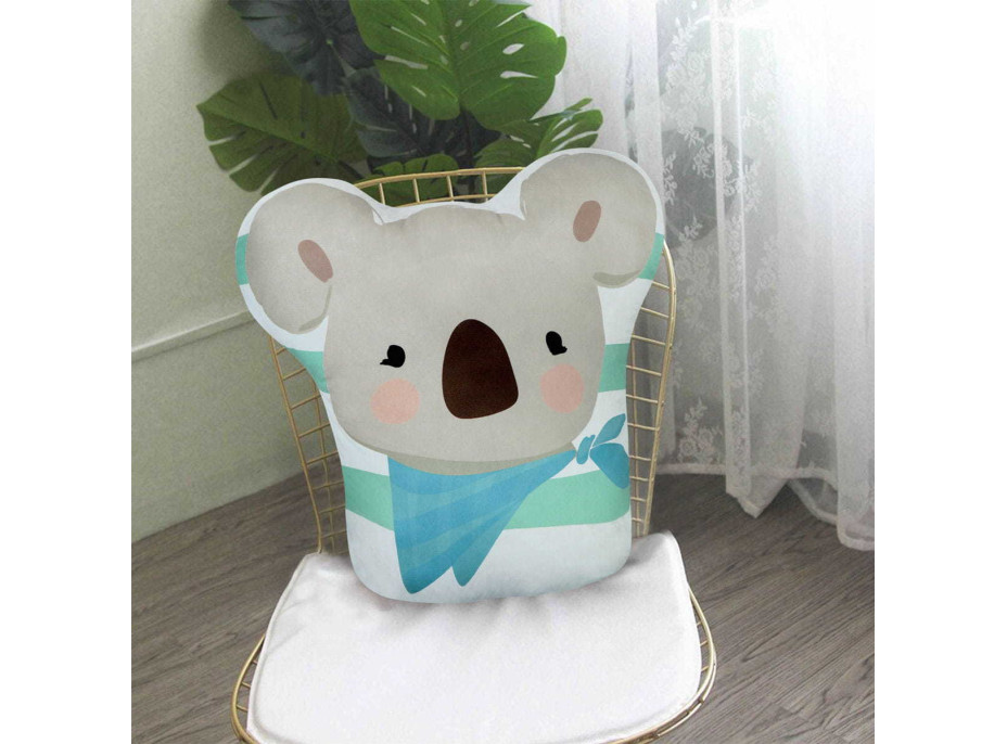 Tvarovaný polštář TEDDY BEAR Koala 38 cm - mátový