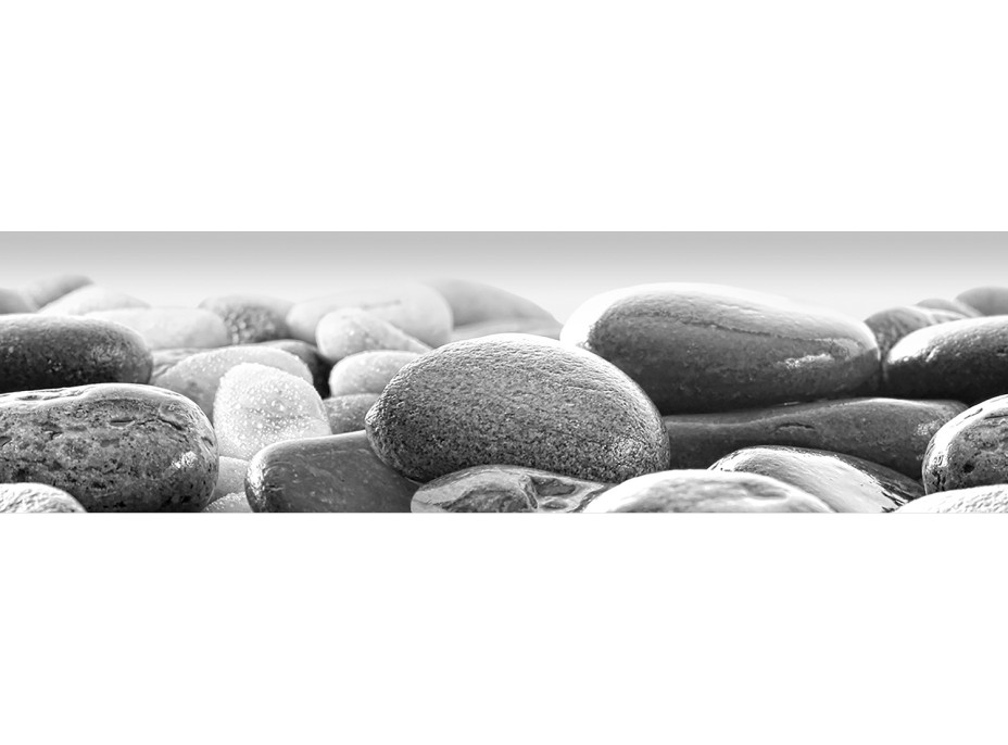 Moderní samolepící bordura - Kameny na pláži - 14x500 cm