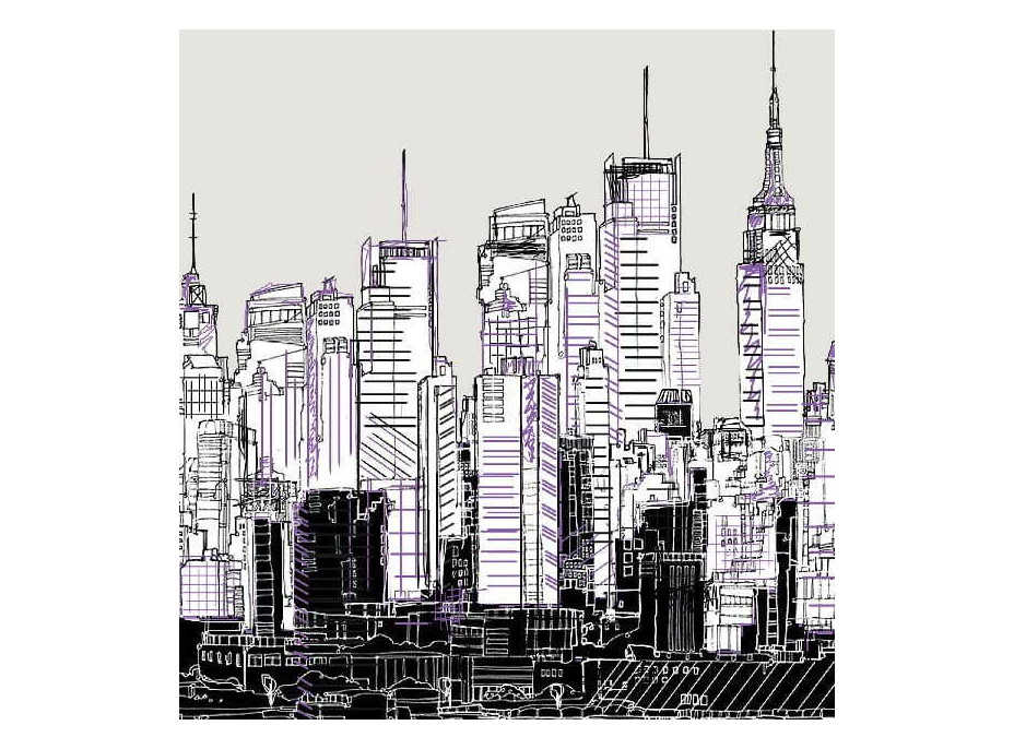 Deka přehoz CITY LIFE - 150x200 cm - New York