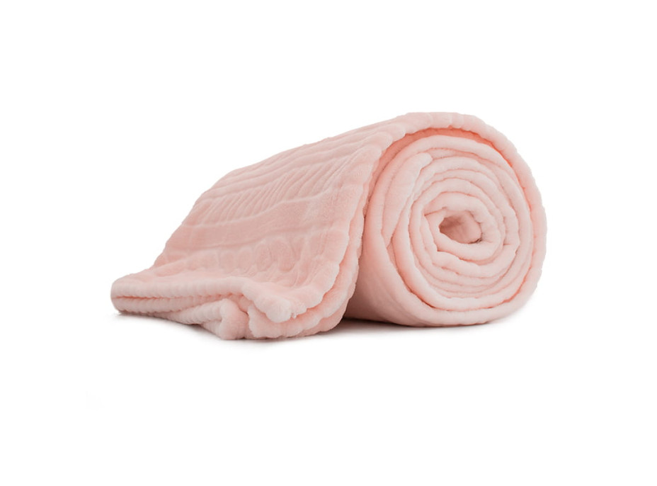 Deka přehoz LUXURY WOOL 130x160 cm - růžová