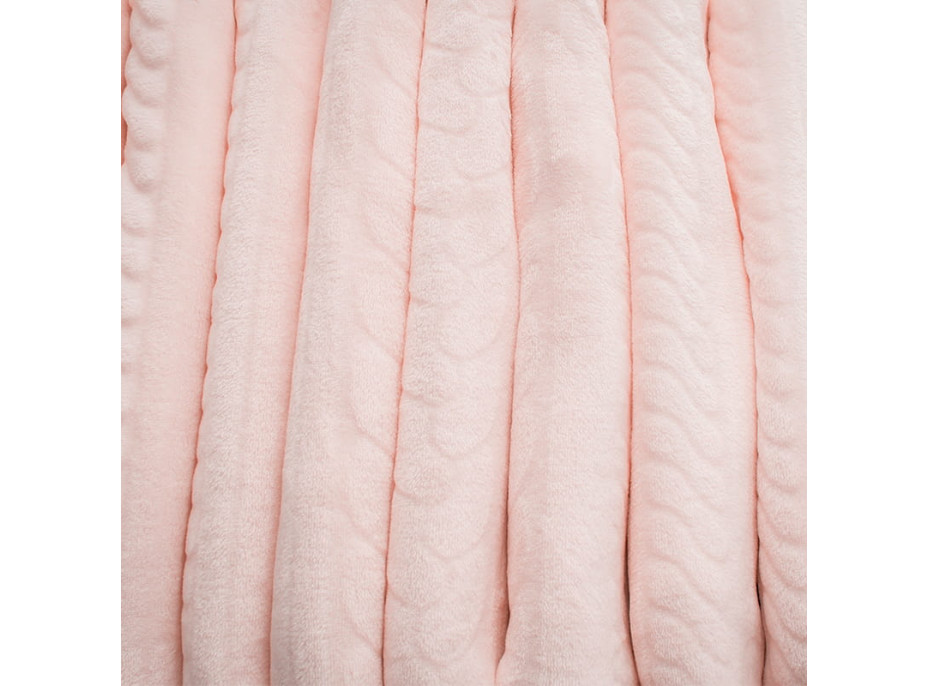 Deka přehoz LUXURY WOOL 130x160 cm - růžová