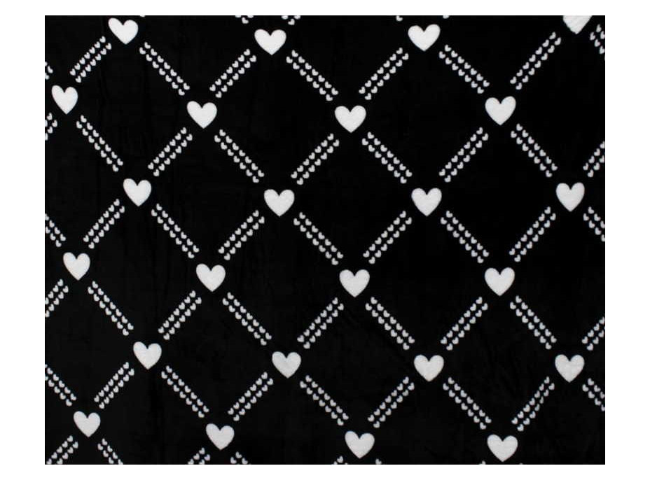 Deka přehoz CUPID Diamonds 130x160 cm - černá
