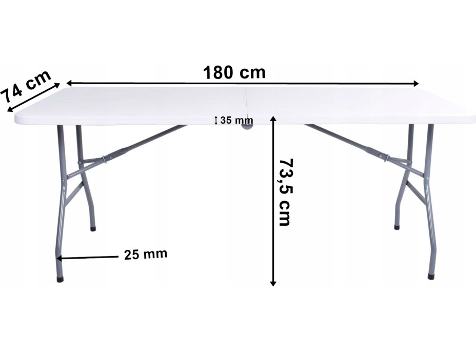 Cateringový stůl FETA WHITE 180 cm