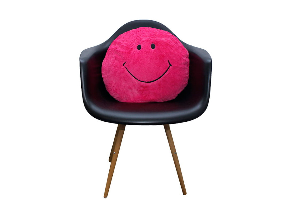 Polštář SUPER SMILE 45 cm - tmavě růžový
