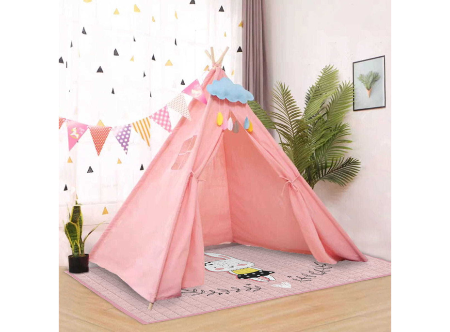 Dětský stan TEEPEE 100x100x120 cm - růžový